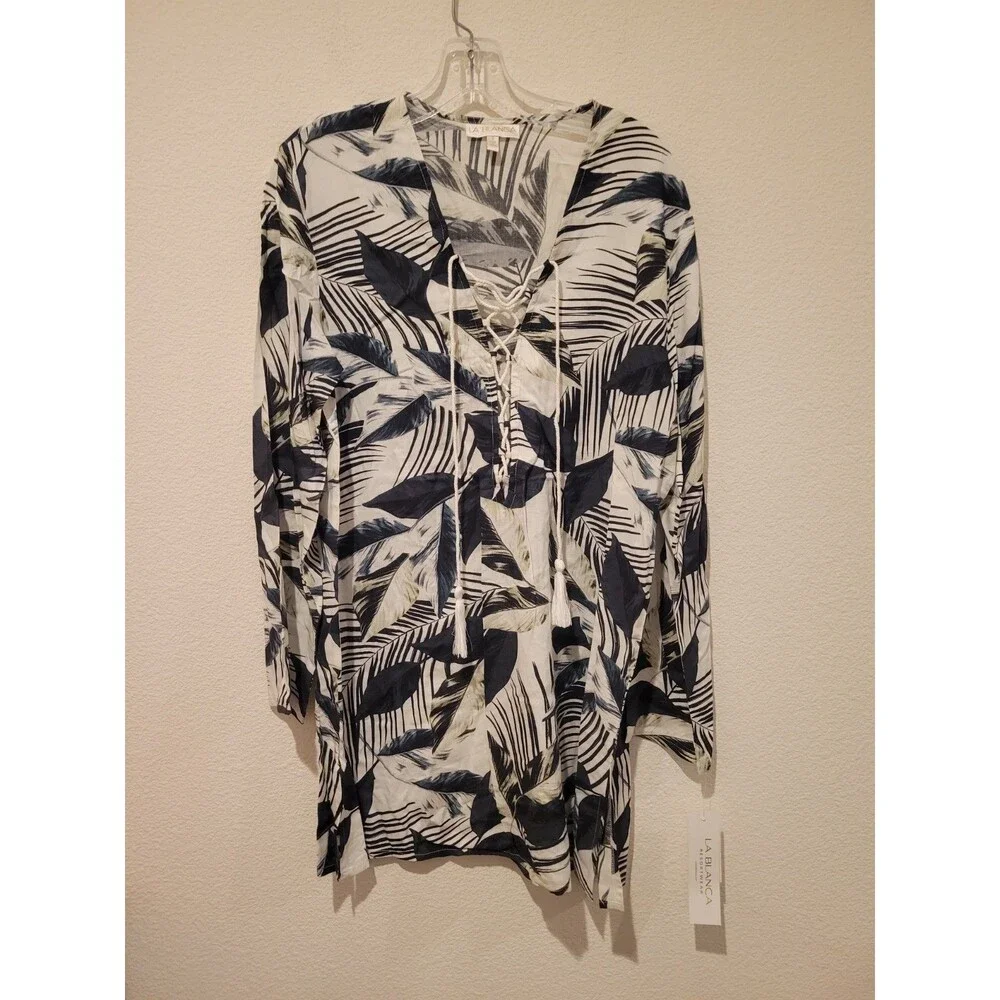 NWT La Blanca Resort Wear Moment Of Zen Swim Cover Up MSRP $99 Tropical Beach